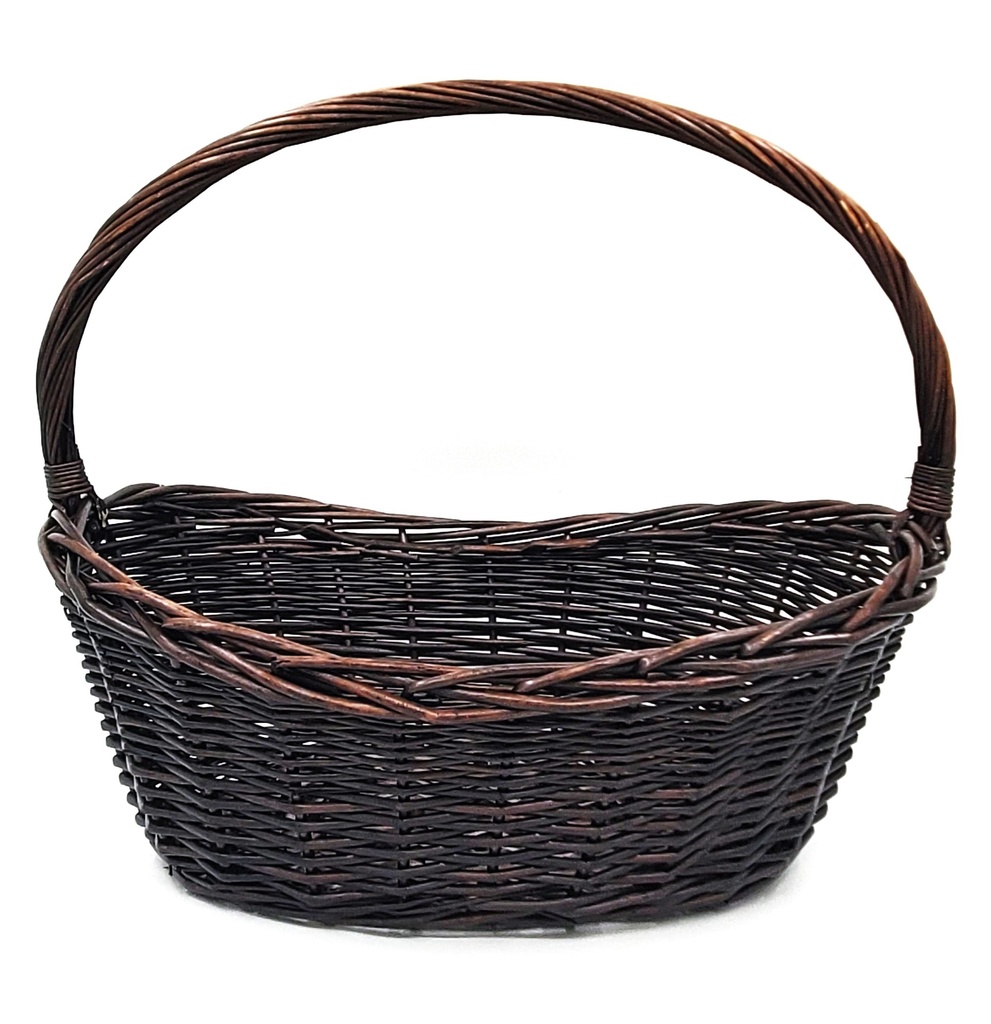 Oval Brown Willow Baskets with Handle