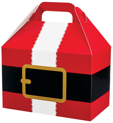 [42366C] Boîte avec Poignée - Ceinture du Père Noël  8½" x 5" x 5½"