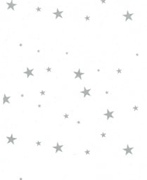 [C401SSTAR] Rouleau de cellophane imprimé - Étoiles Argentées  40" x  100' (25 microns)