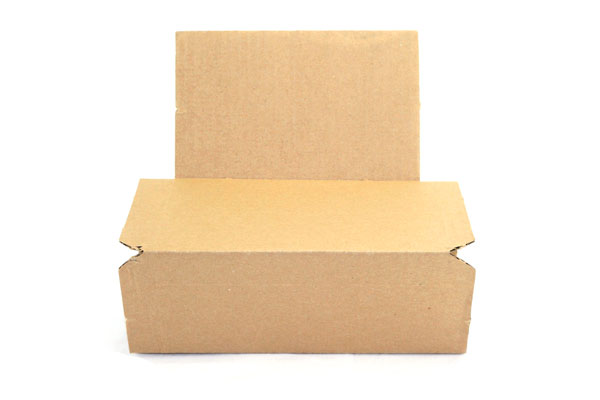 [TM02M]  Medium Cardboard Basket Base with Back - 9" x 5½" x 4" / 8½"