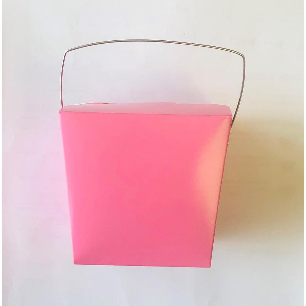 [JN1614] Medium 1 pint Take Out Pail - Pink (pack of 25)