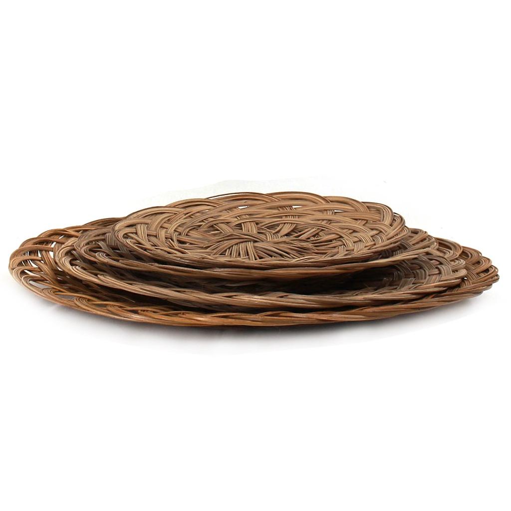 Round Natural Coco Midrib Trays