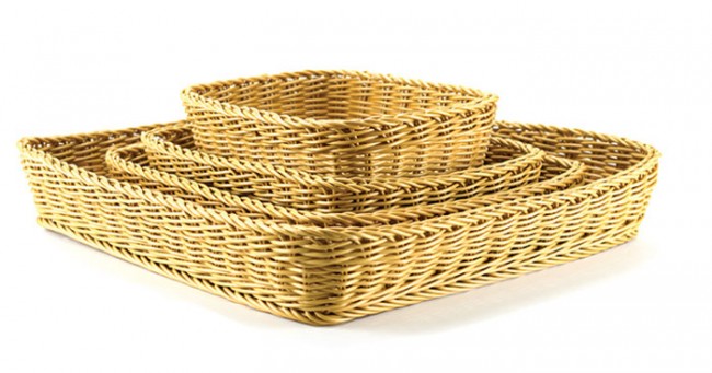 foodSURV™ Synthetic Rectangular Natural Baskets