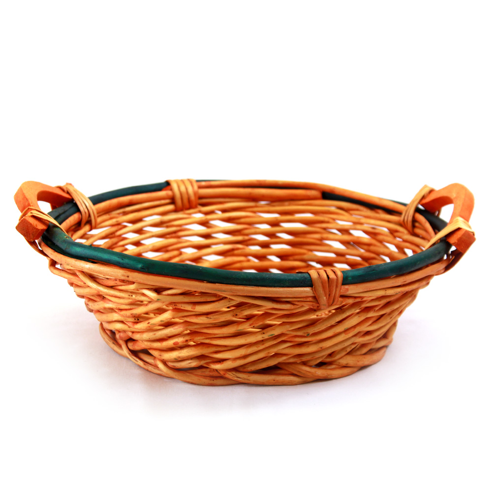 Round 2-Tone Baskets With Handles