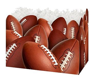 [47125] Gift Basket Box - Football  10¼" x 6" x 7½"