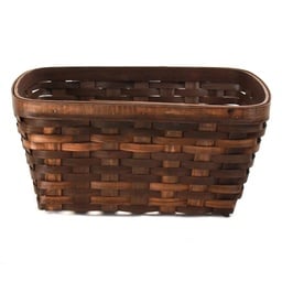 Rectangular Dark Brown Woodchip Baskets