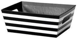 Market Trays - Black & White Stripes 
