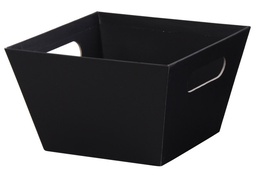 [72013] Boîte évasée carrée - Noir  8" x 8" x 5"