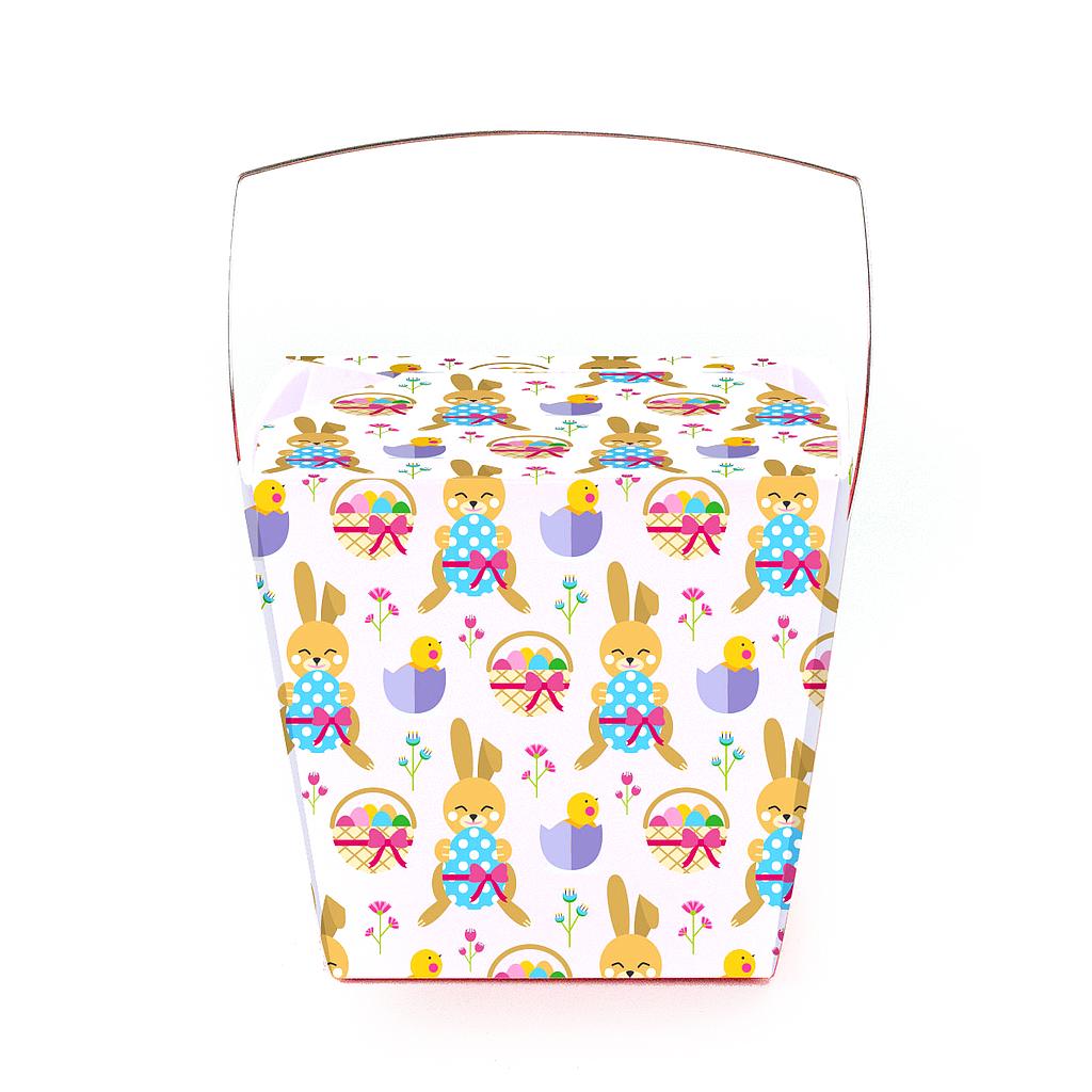 [JN1655] Medium 1 pint Take Out Pail - Easter Bunnies (pack of 25)
