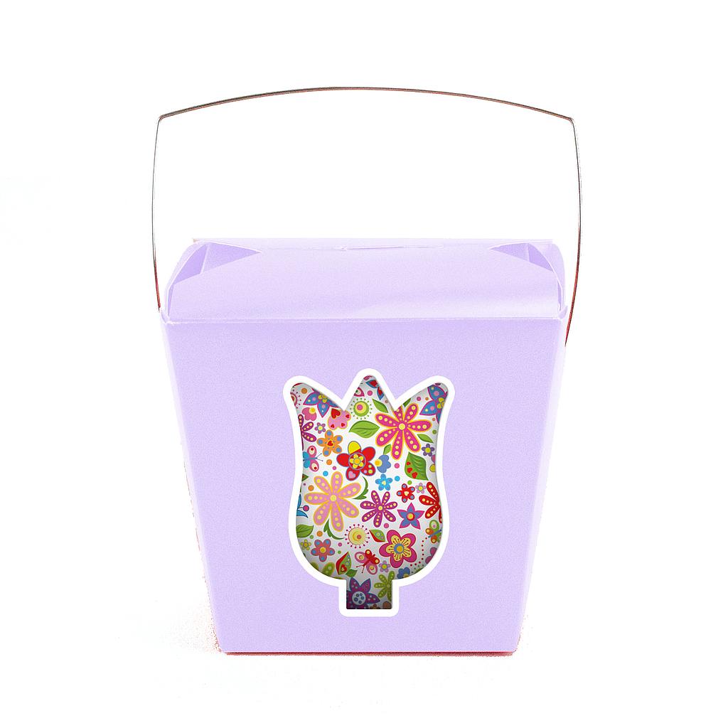 [JN3273] Large 2 pint Take Out Pail with Cut Out - Tulip (pack of 25)