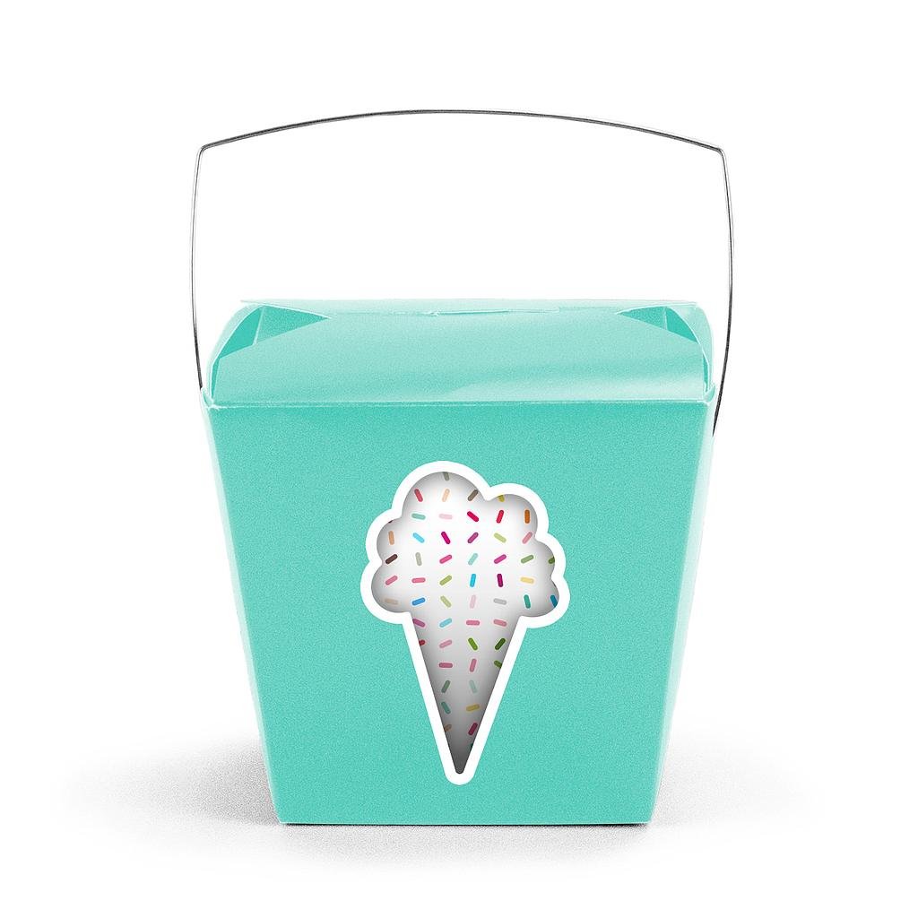 [JN3237] Large 2 pint Take Out Pail with Cut Out - Ice Cream Cone (pack of 25)