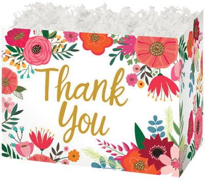 Boîtes décoratives - "Thank You" en fleurs