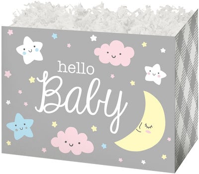 [49451] Boîte décorative - "Hello Baby"  6¾" x 4" x 5"